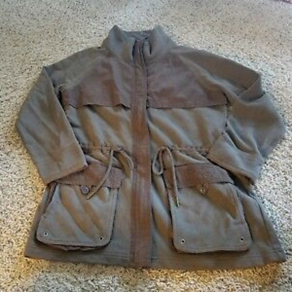 Eddie Bauer womens brown military parka NEW
